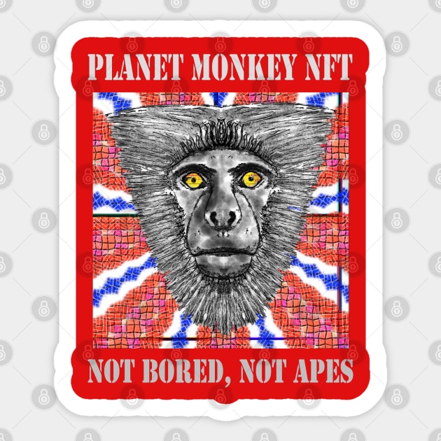 Planet Monkey NFT Not Bored Apes Sticker by PlanetMonkey